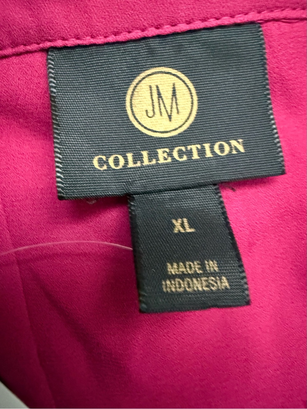 NWT JM Collection XL Fuchsia Long Sleeve Blouse - Picture 2 of 4